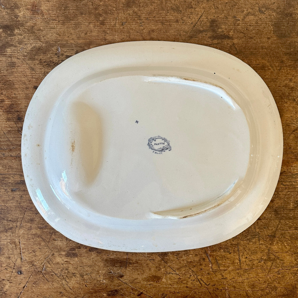 19th C English Transferware Meat Platter