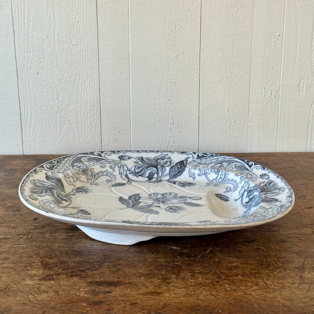 19th C English Transferware Meat Platter