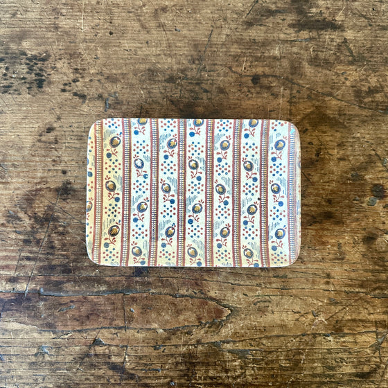 Petite Floral Stripe Melamine Valet Tray