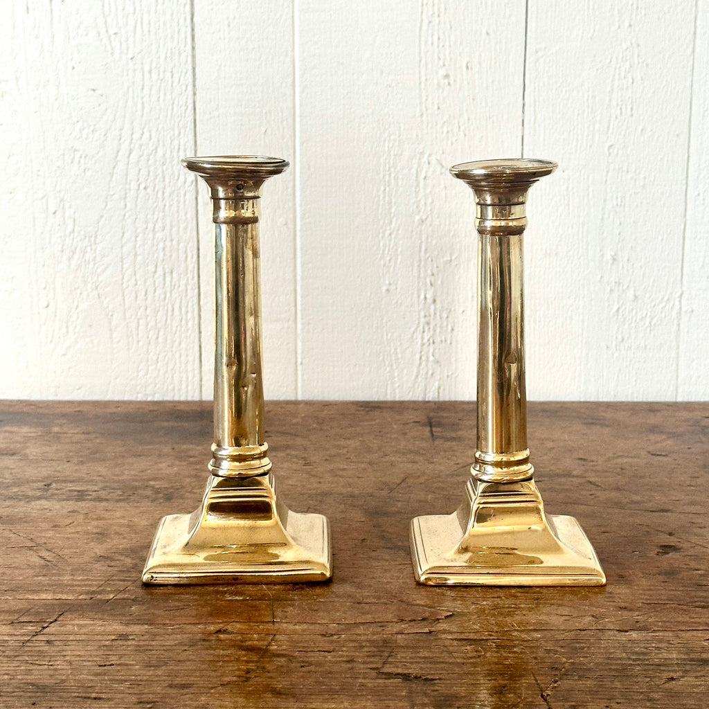 Federal 8" Brass Candlesticks