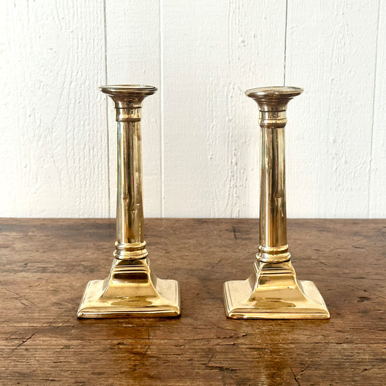 Federal 8" Brass Candlesticks