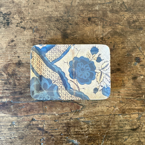 Blue Floral Melamine Valet Tray