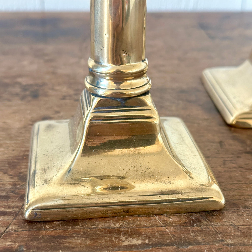Federal 8" Brass Candlesticks