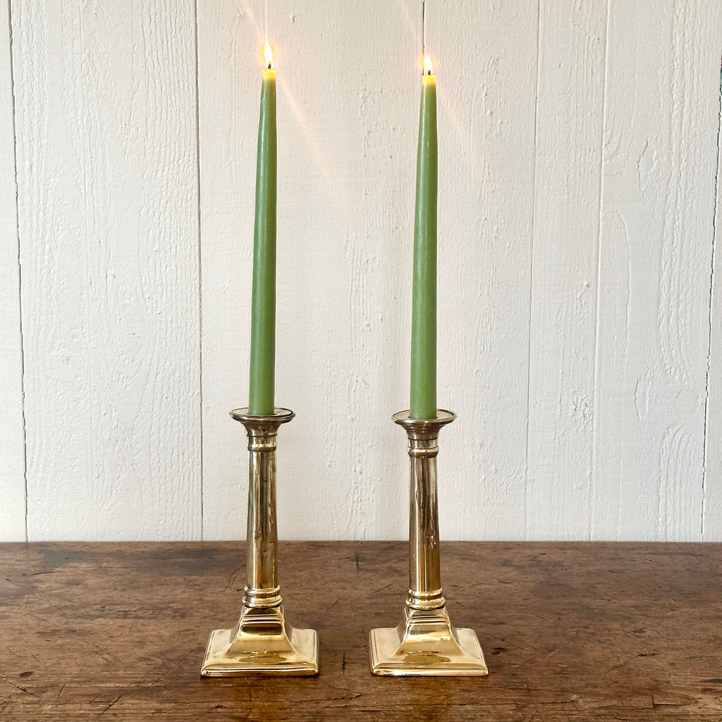 Federal 8" Brass Candlesticks