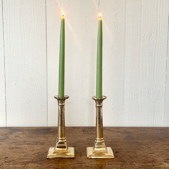 Federal 8" Brass Candlesticks