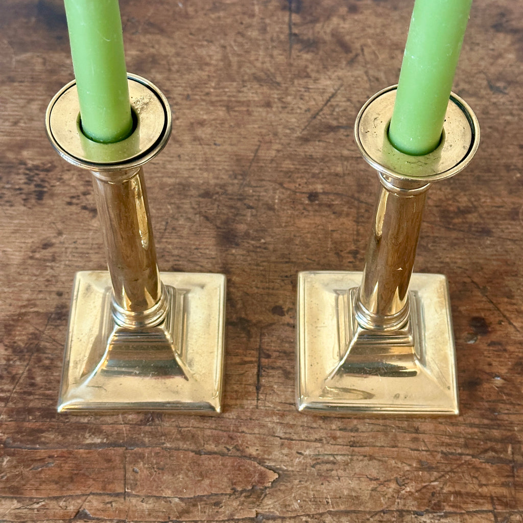Federal 8" Brass Candlesticks