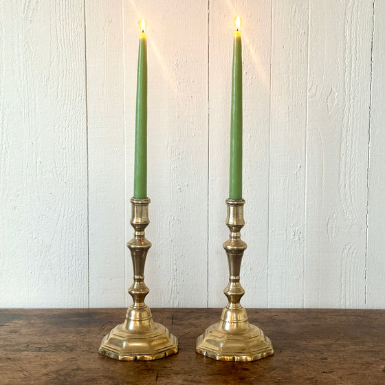 18th C French Brass Candlesticks