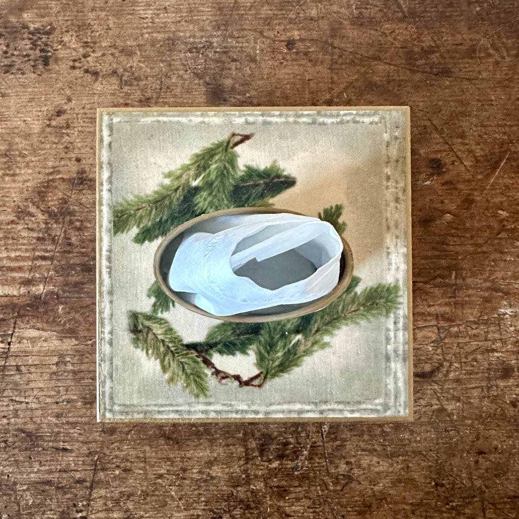 Pine Cones Wood Tissue Box Cover