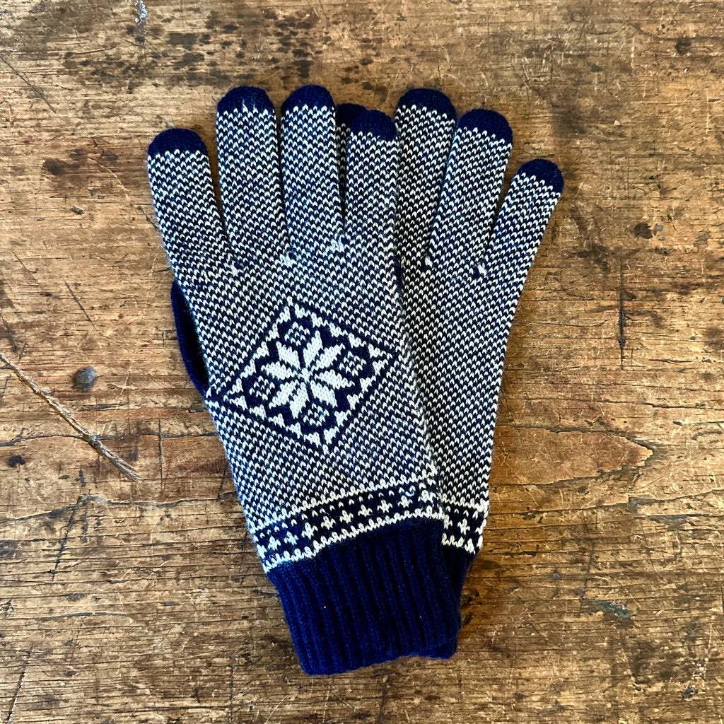 Navy Norwegian Cashmere Gloves