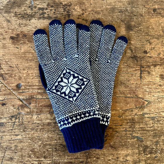 Navy Norwegian Cashmere Gloves