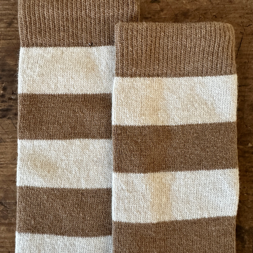 Camel Rugby Wool Cashmere Crew Socks