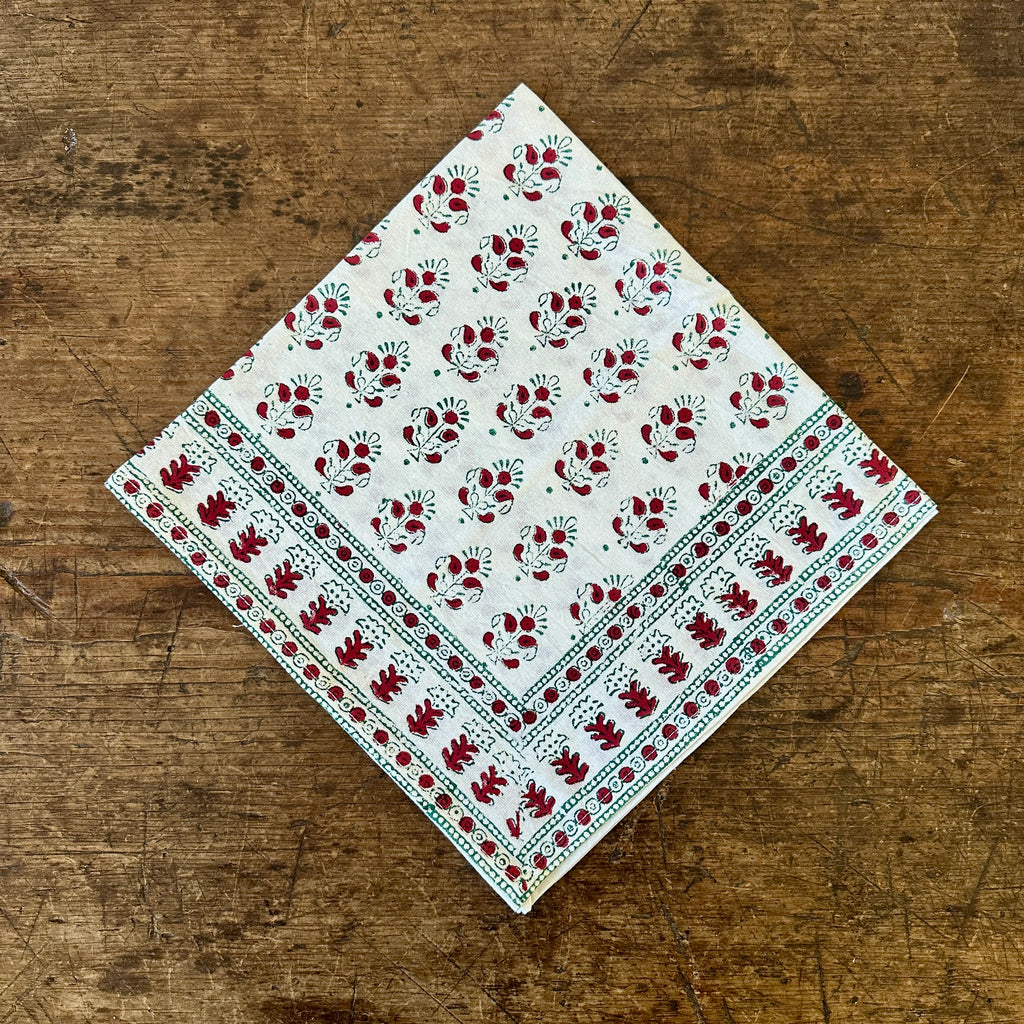 Holiday Block Print Napkins - Set of 6