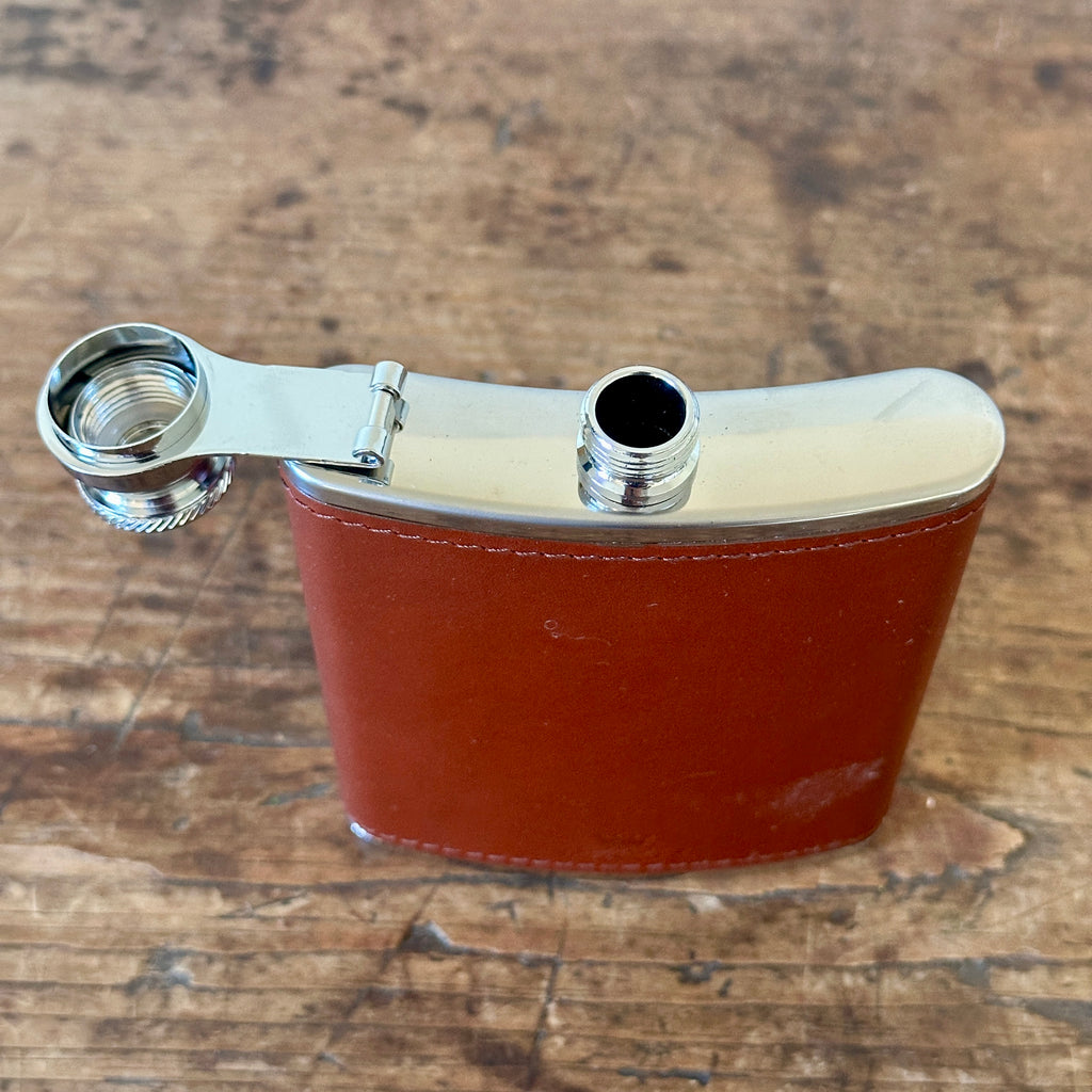 6 Ounce Chestnut Leather Hip Flask