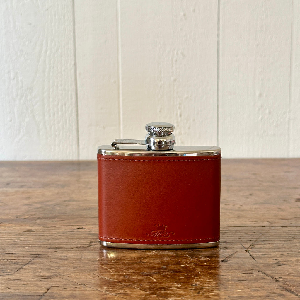 4 Ounce Chestnut Leather Hip Flask