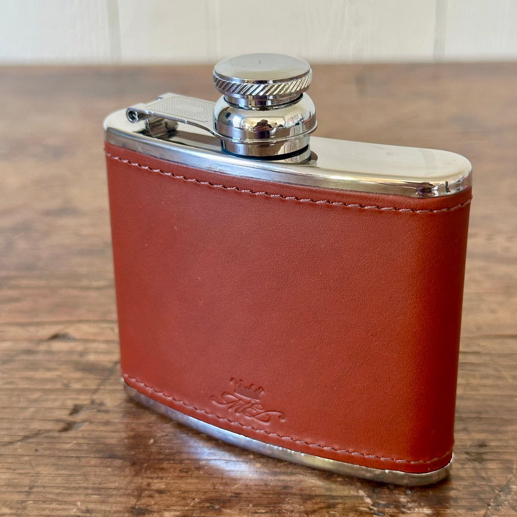 4 Ounce Chestnut Leather Hip Flask