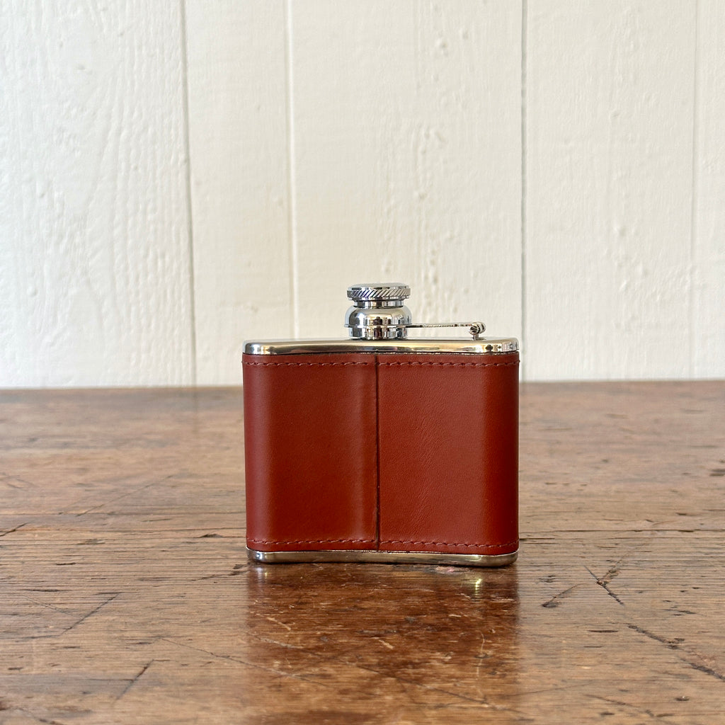 4 Ounce Chestnut Leather Hip Flask