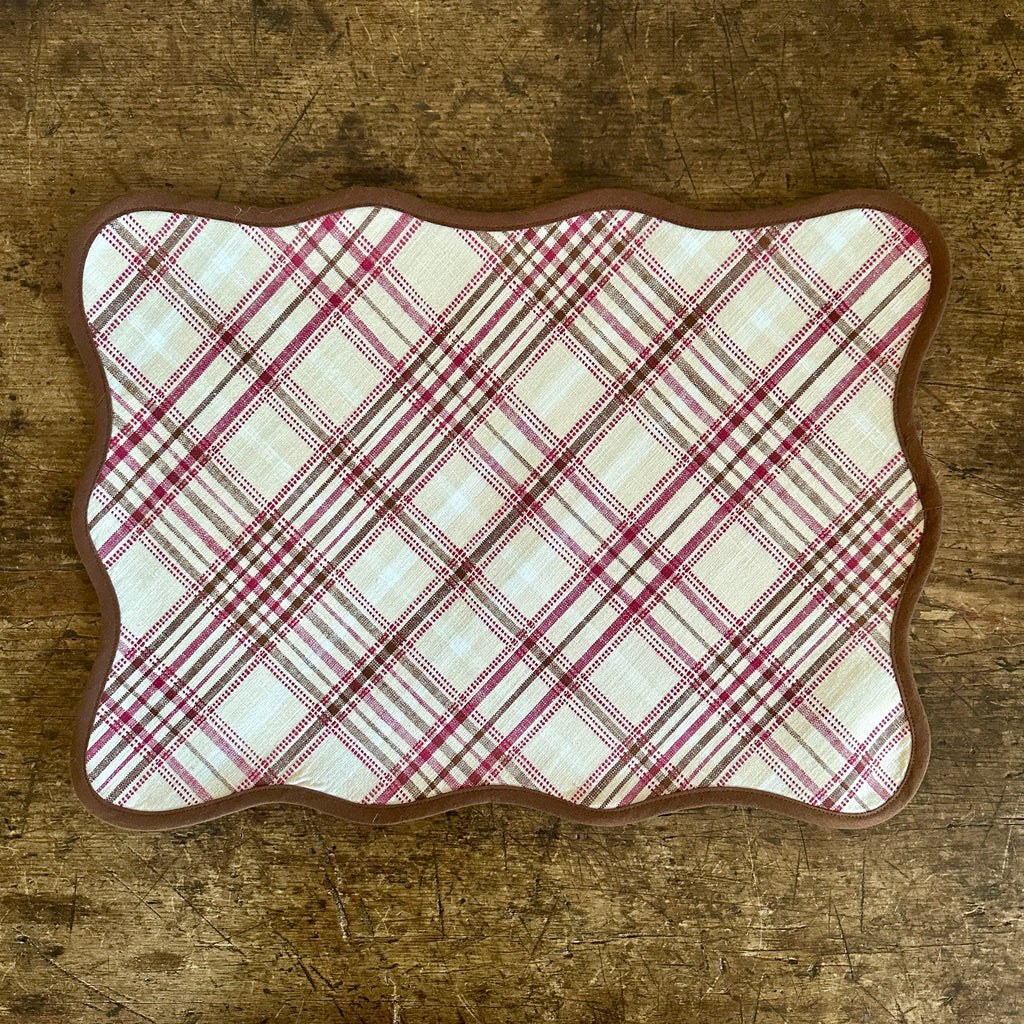 Harvest Tartan Scalloped Placemats - Set of 4
