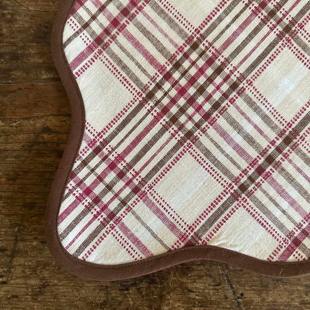 Harvest Tartan Scalloped Placemats - Set of 4