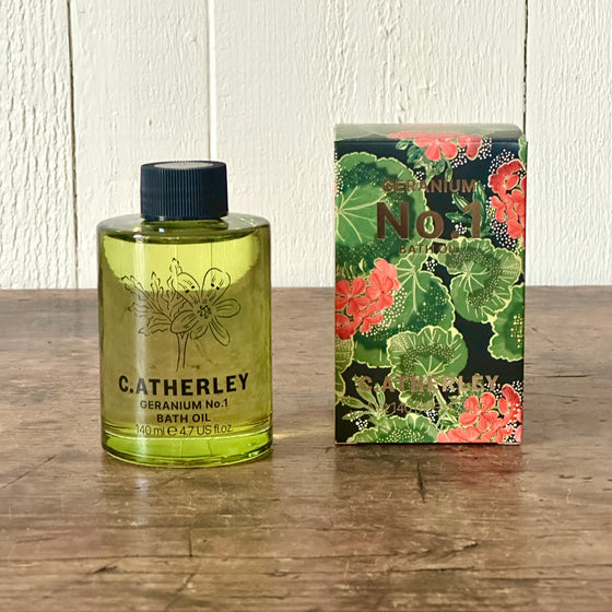 Geranium No. 1 Bath Oil by C. Atherley - Winter Packaging