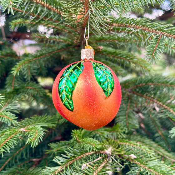 Peach Christmas Tree Ornament