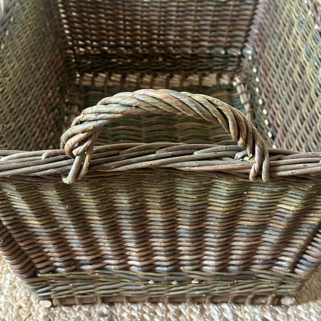 23" Rectangular Wicker Laundry Basket - Green
