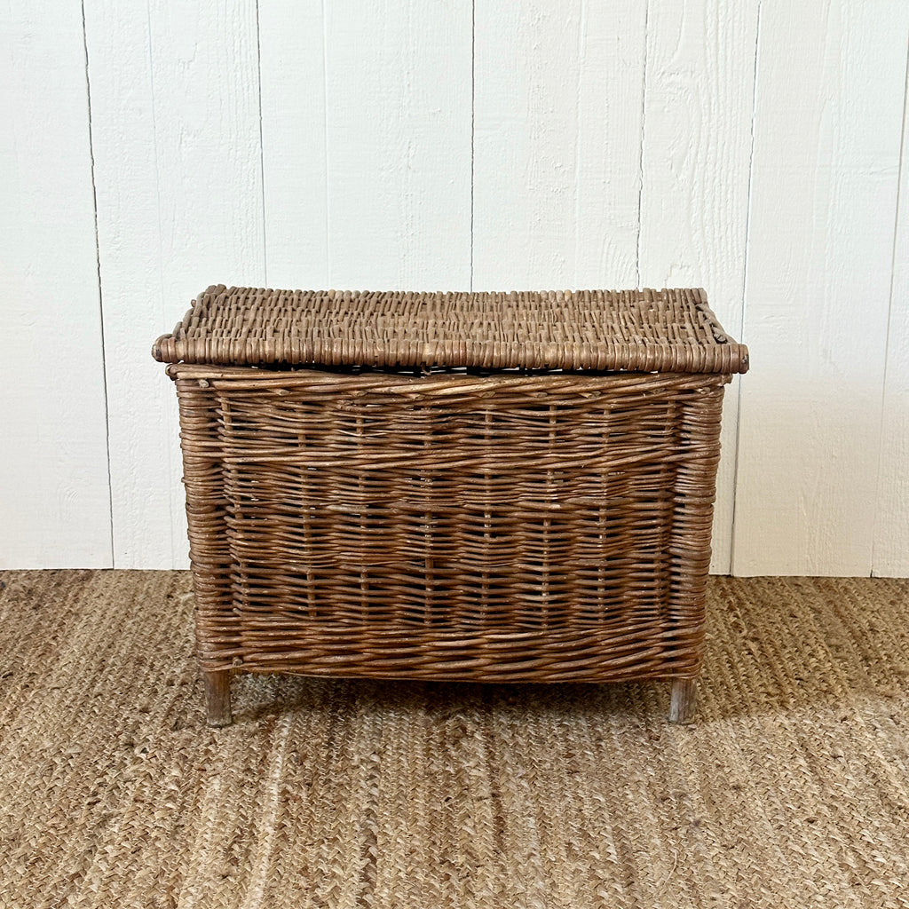 Antique Wicker Fishing Hamper