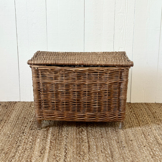 Antique Wicker Fishing Hamper
