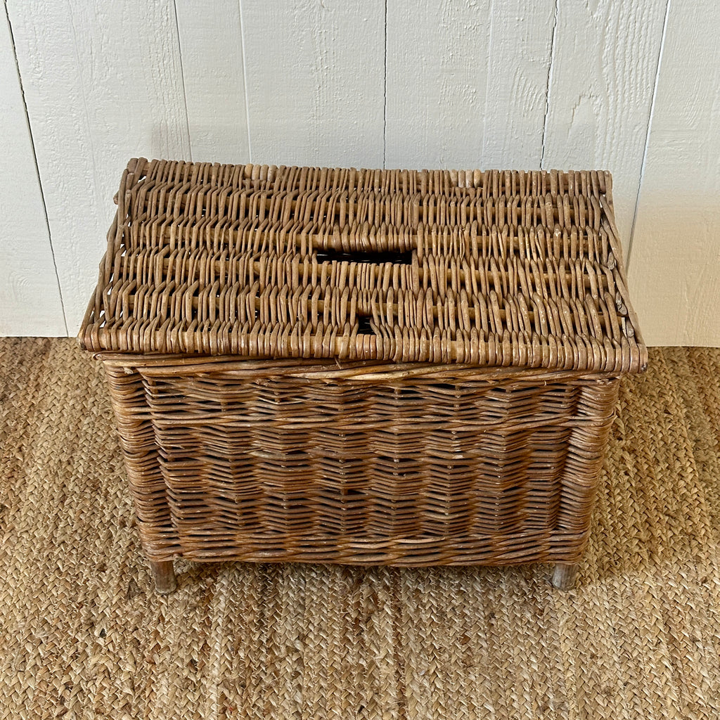 Antique Wicker Fishing Hamper