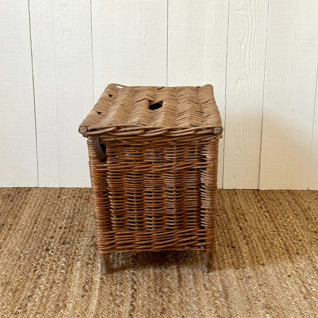 Antique Wicker Fishing Hamper