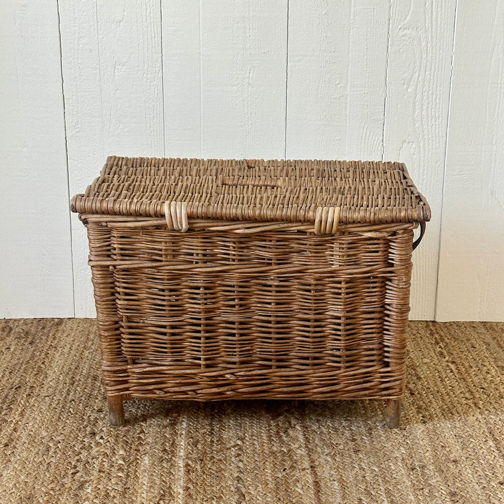 Antique Wicker Fishing Hamper