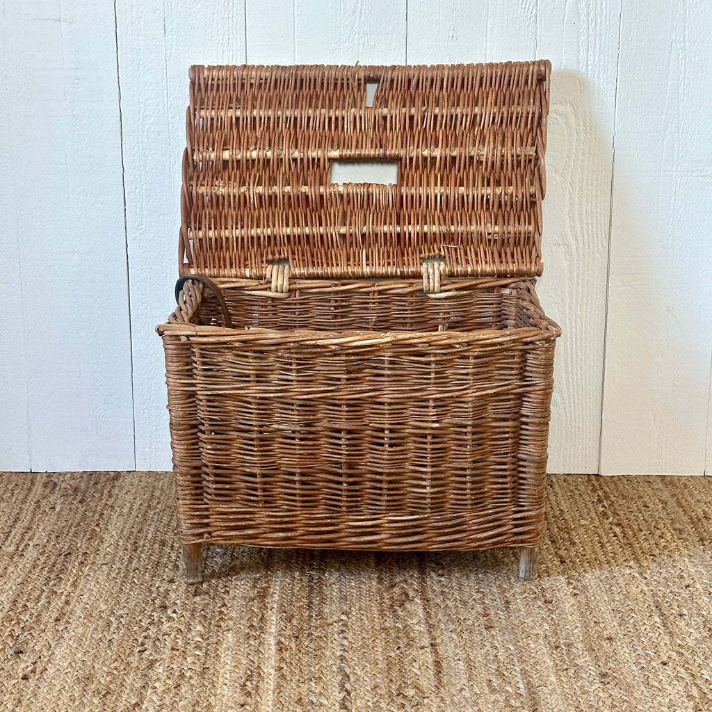 Antique Wicker Fishing Hamper