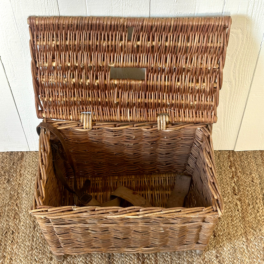 Antique Wicker Fishing Hamper