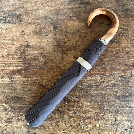 Dark Brown British Folding Umbrella