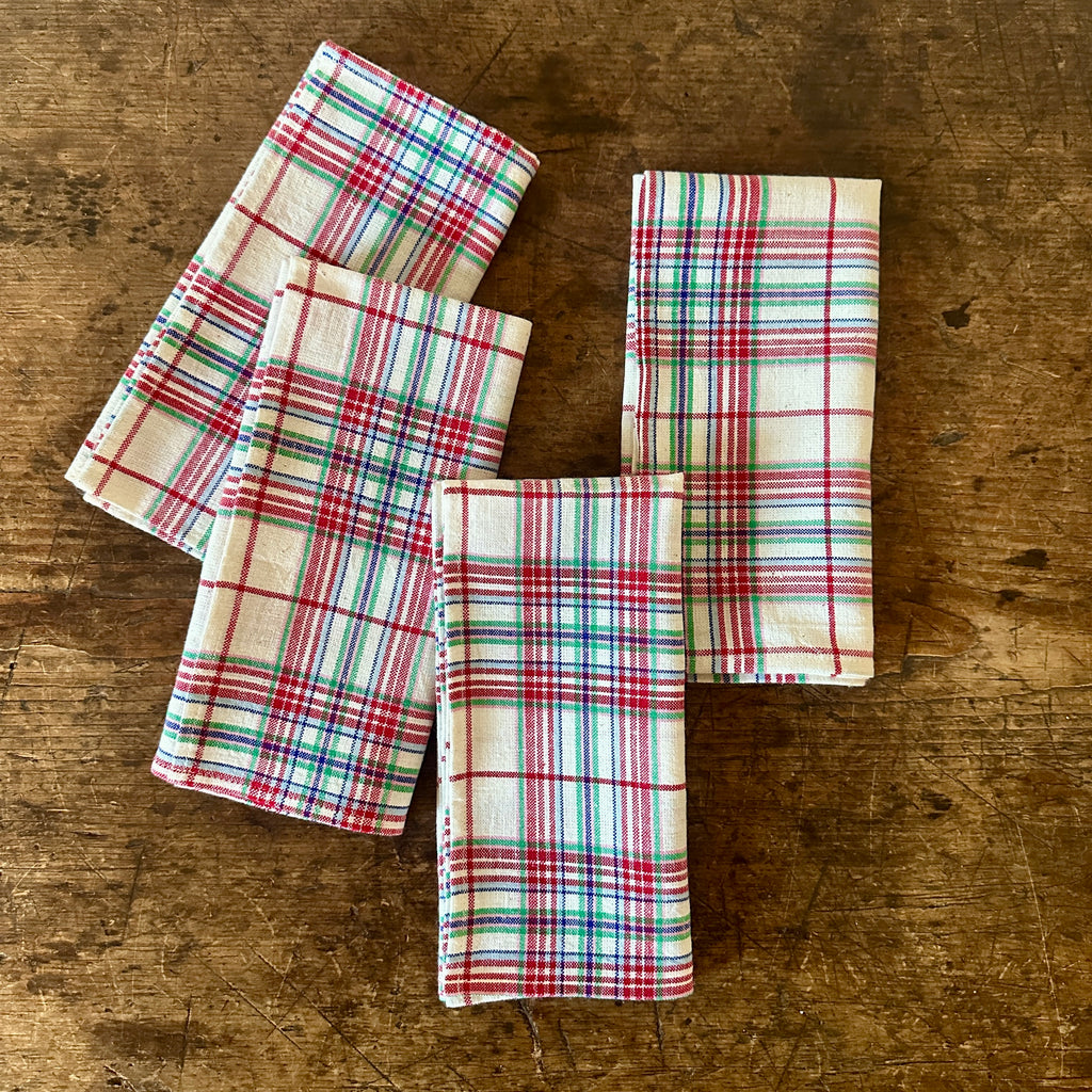 Multi Christmas Plaid Napkins