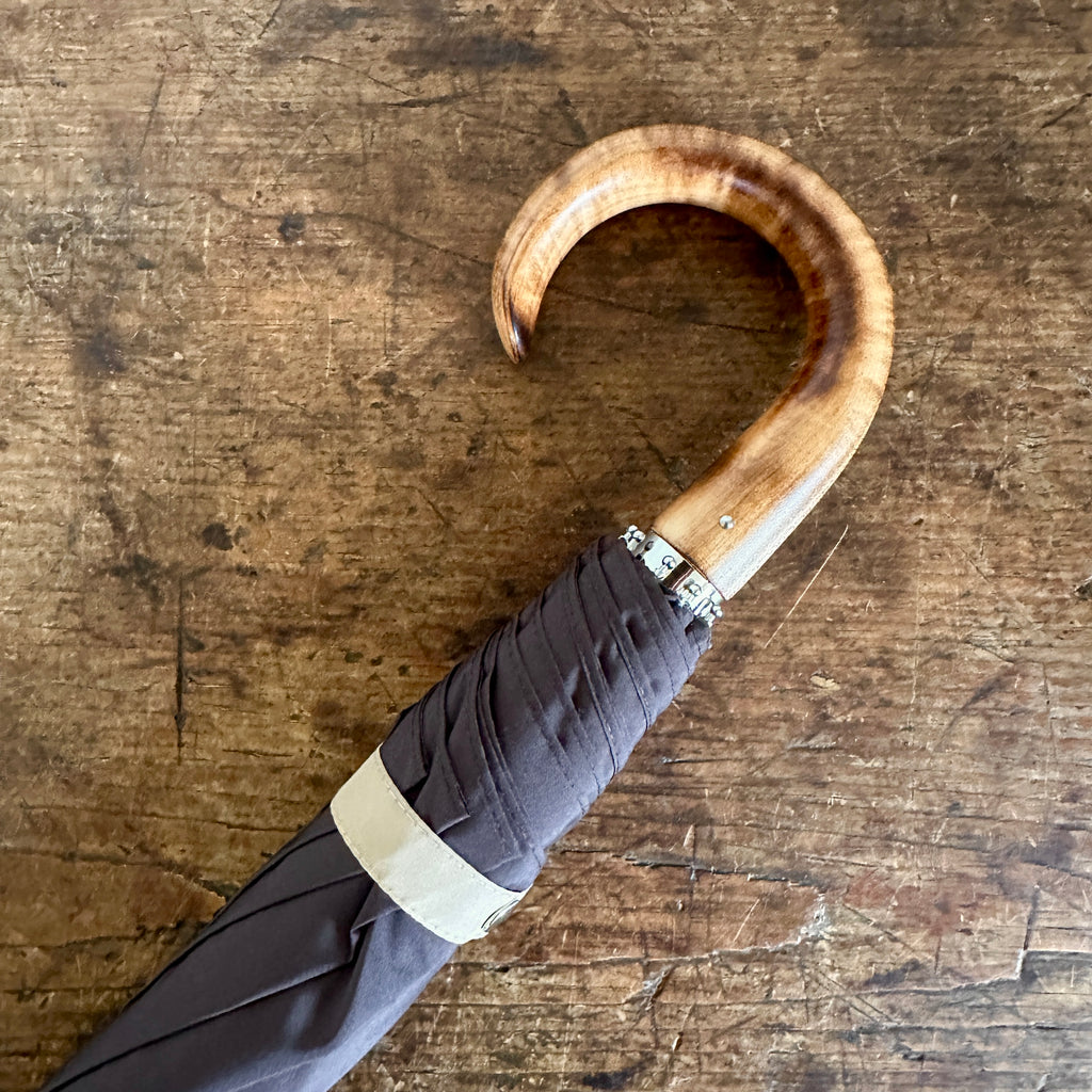 Dark Brown British Folding Umbrella