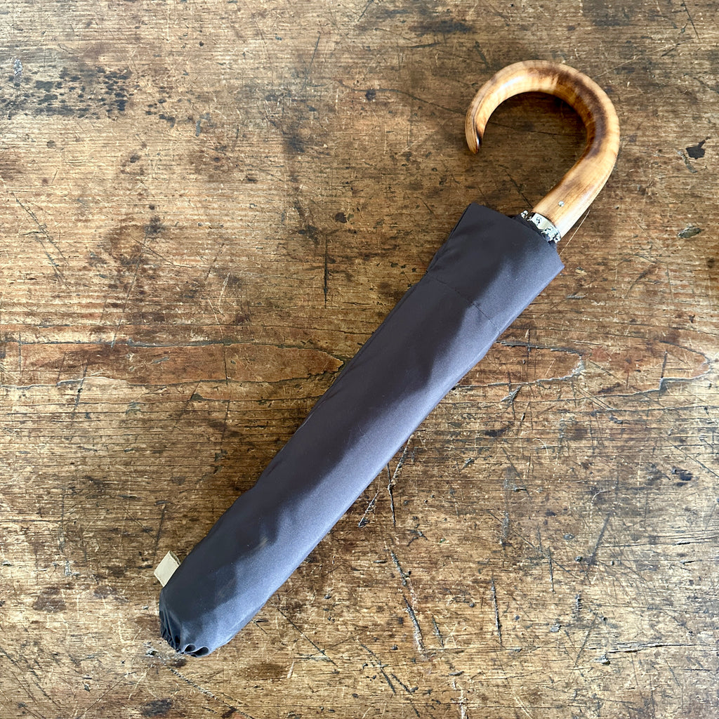 Dark Brown British Folding Umbrella