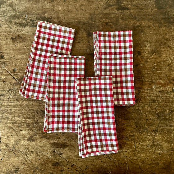 Apple Mini Gingham Napkins