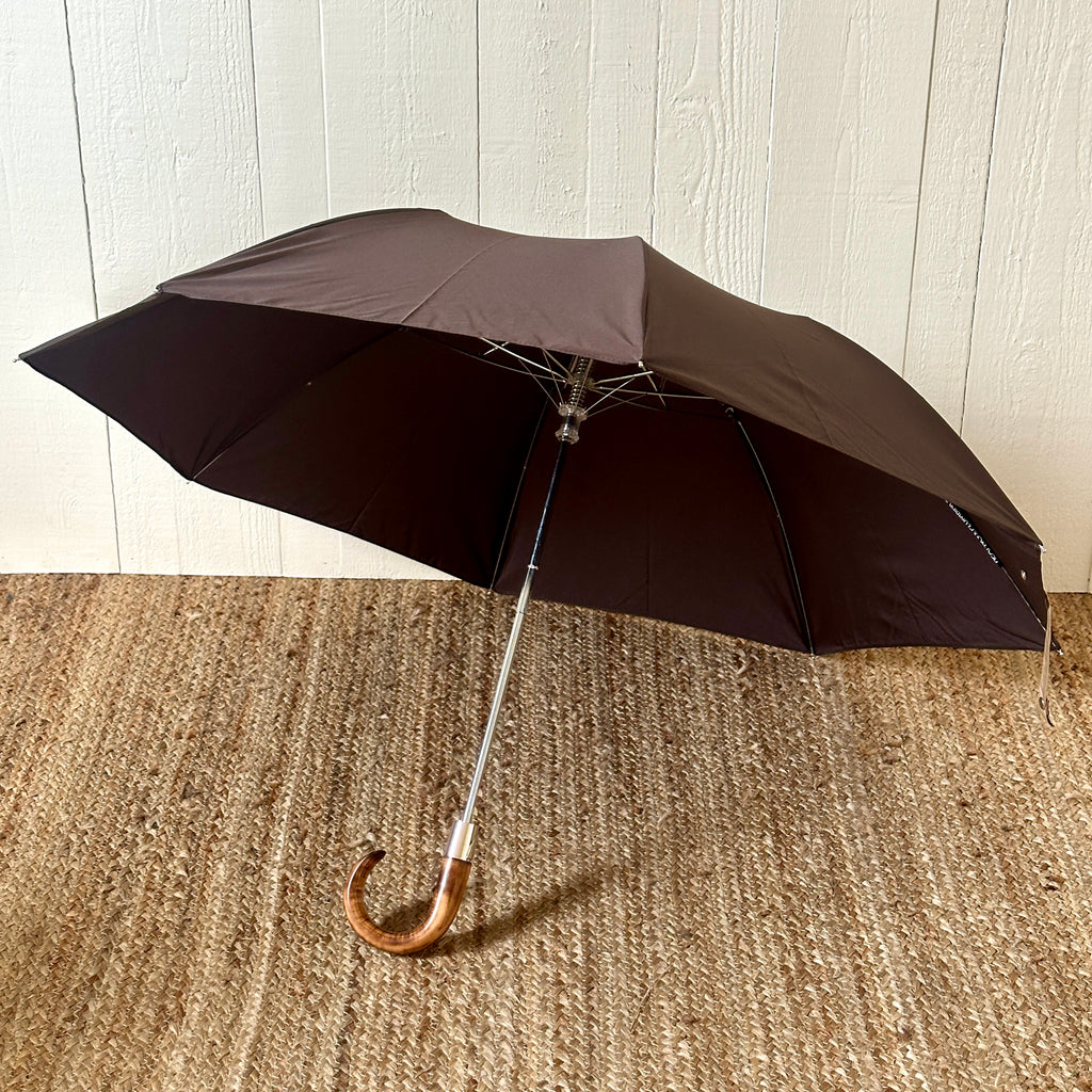 Dark Brown British Folding Umbrella