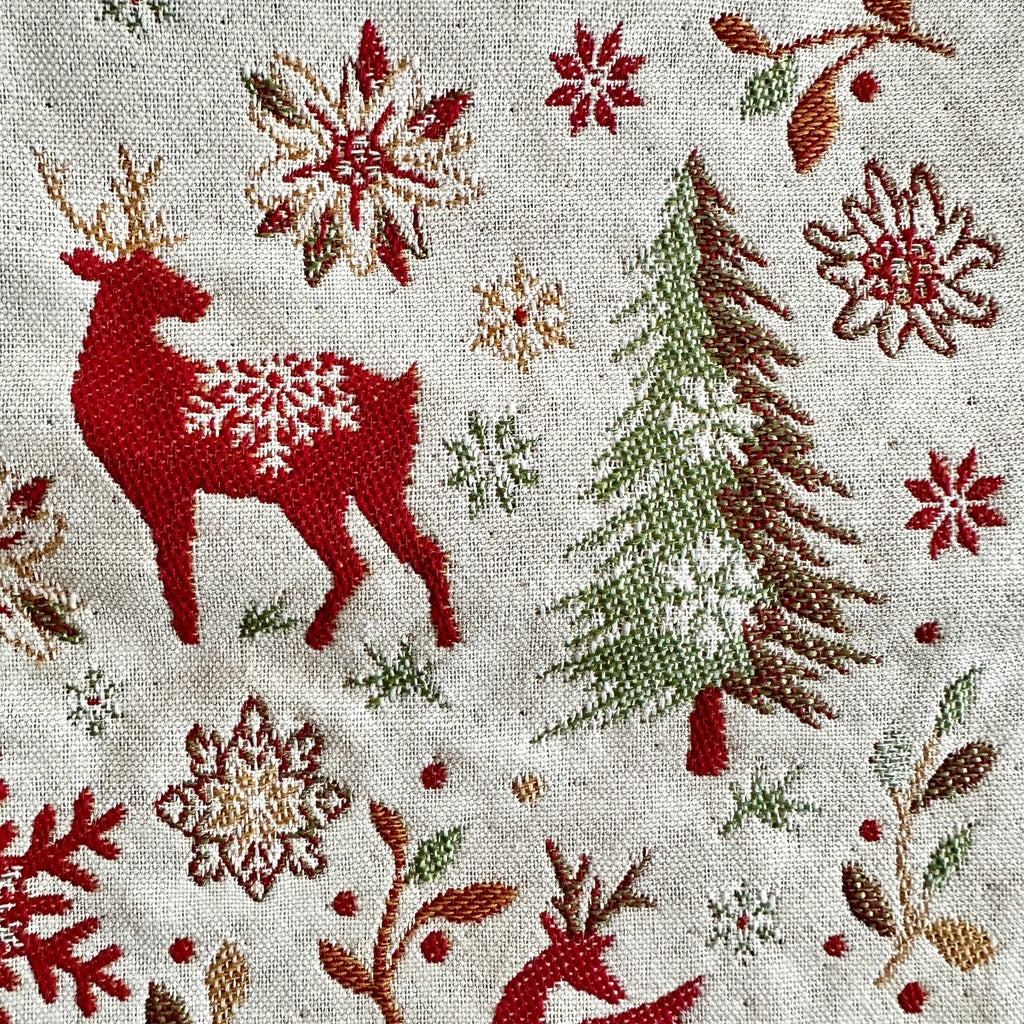 Ivory Holiday Jacquard Table Runner