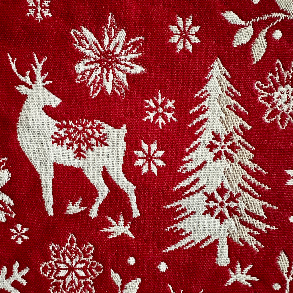 Red Holiday Jacquard Table Runner
