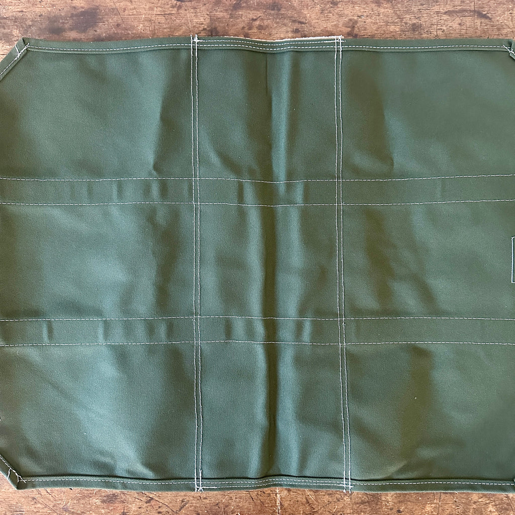 Olive Canvas & Leather Log Carrier