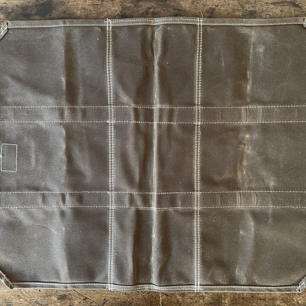 Waxed Brown Canvas & Leather Log Carrier