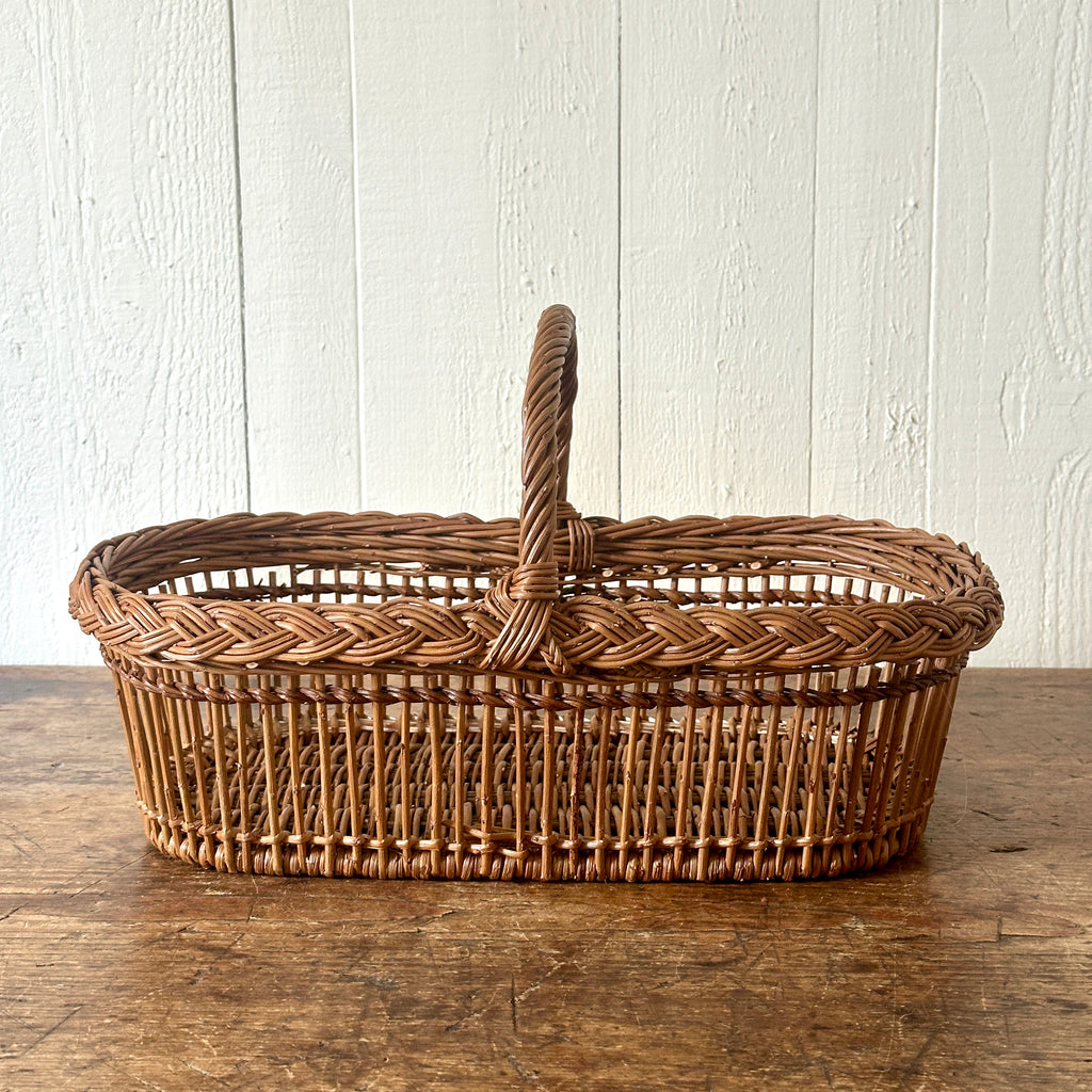 Brown Openwork Wicker Butter Basket