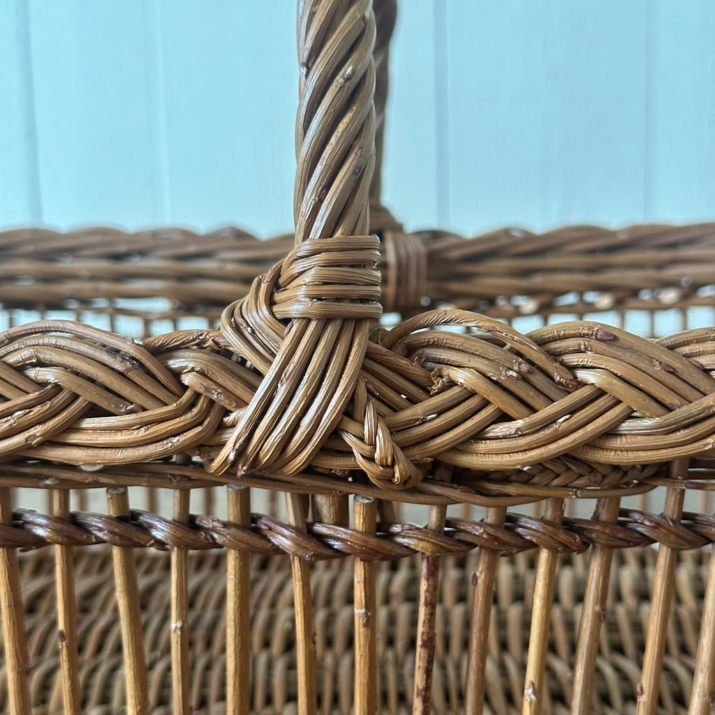 Brown Openwork Wicker Butter Basket