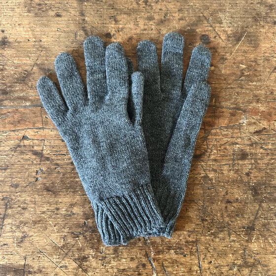 Gray Women's Split Cuff Cashmere Gloves