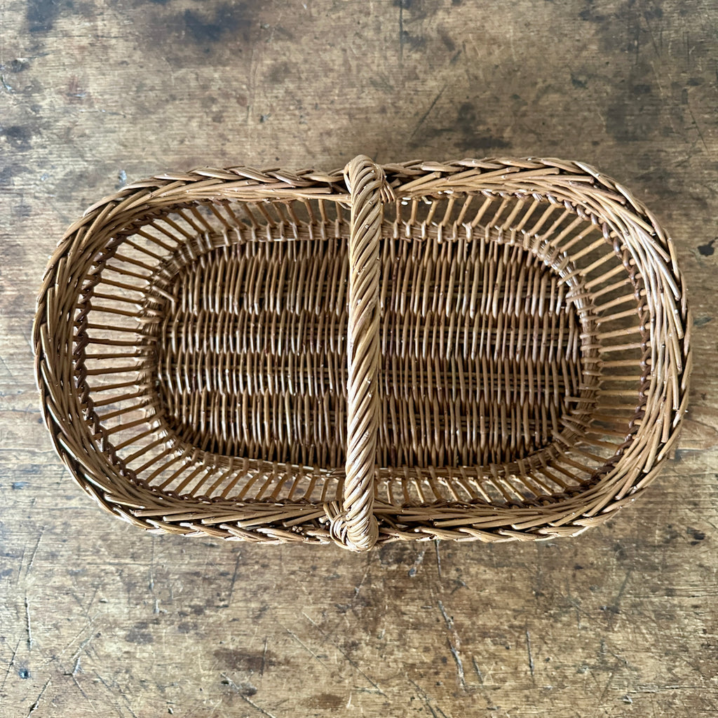 Brown Openwork Wicker Butter Basket