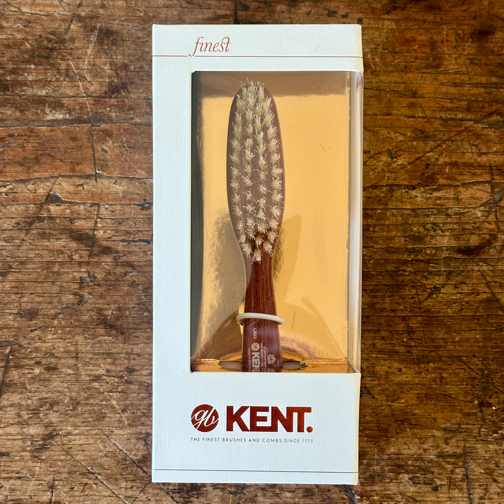 Dark Wood and Natural Bristle Handbag Brush