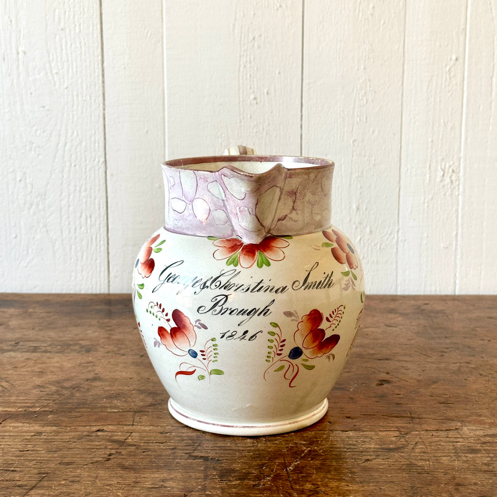 19th Century Pearlware Documentary Jug