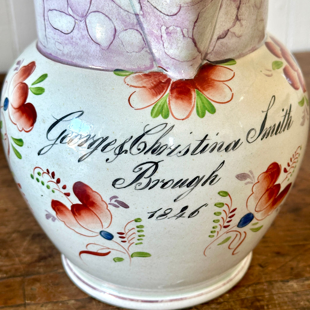 19th Century Pearlware Documentary Jug