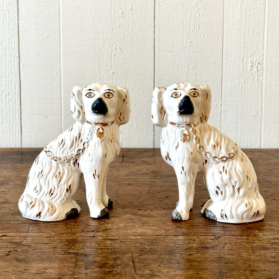 A Pair of 19th Century Staffordshire Spaniels